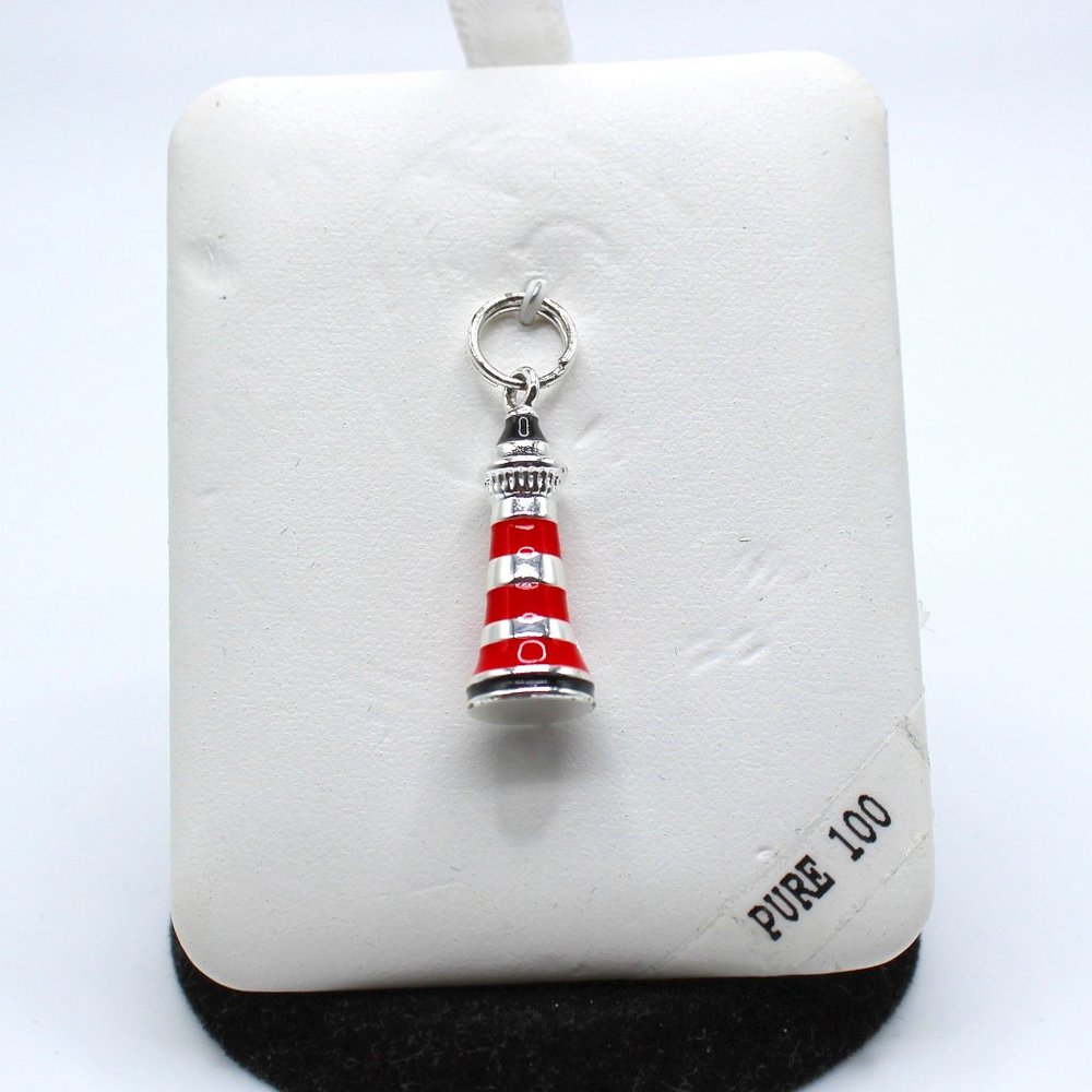 Sterling Silver Lighthouse Charm Pendant .925